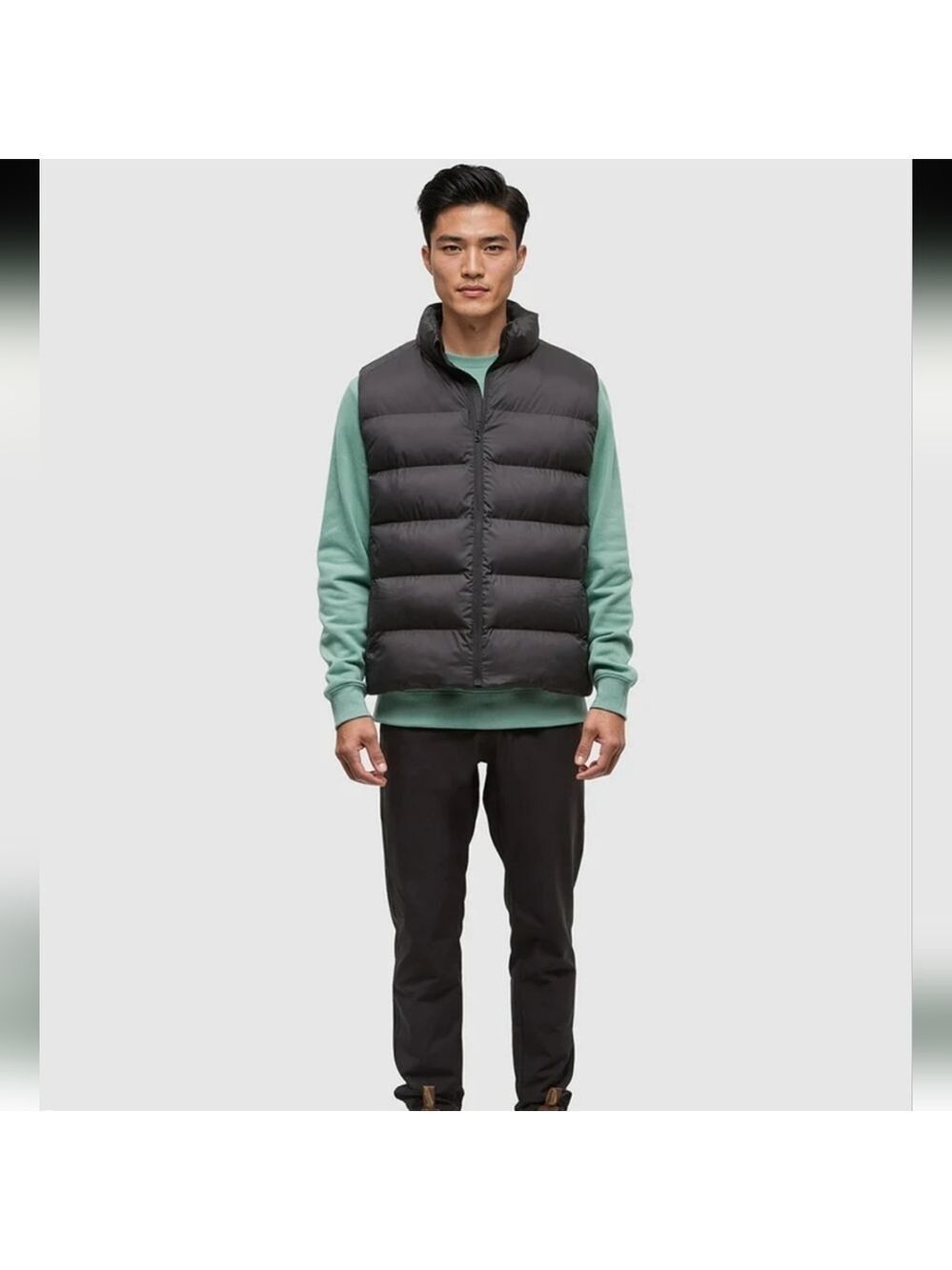 Tentree Brewster Puffer Vest Black Meteorite NWT